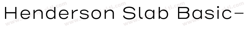 Henderson Slab Basic字体转换